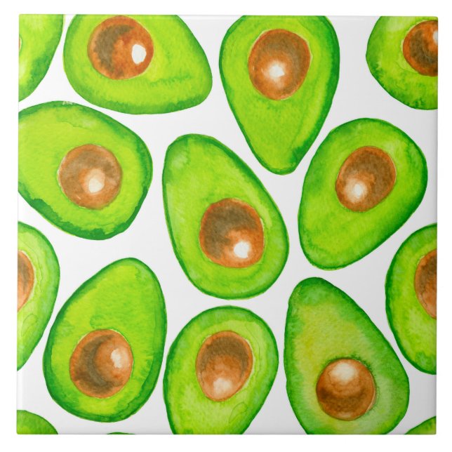 Avocado fatias aquarela (Frente)