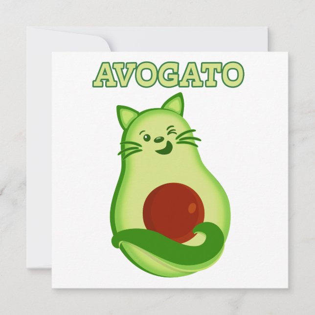 Avocado Keto Kitty Cat Piscando Em Você (Frente)
