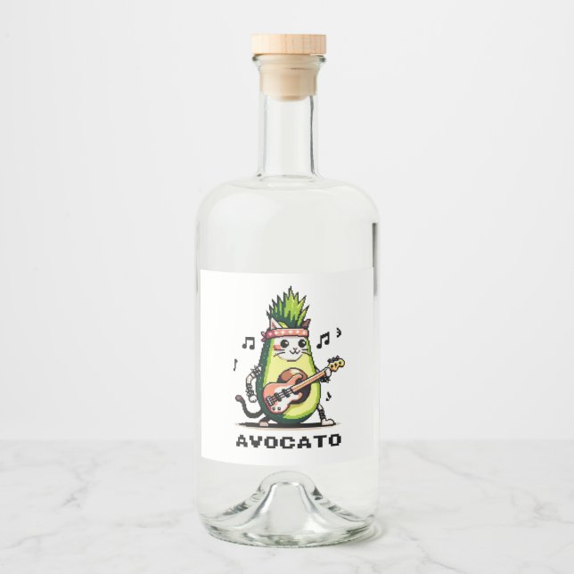 Avocato - Engraçado Arte Pixel Avocado Gato Jogand (Frente)