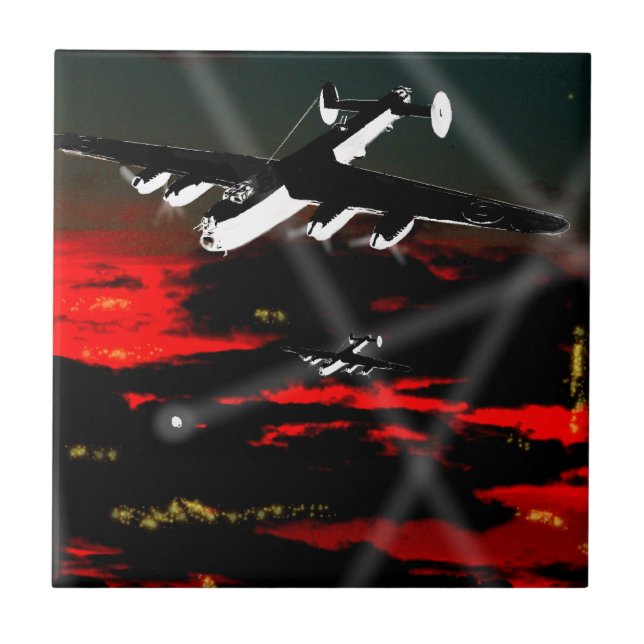 Avro Lancaster Bomber Azulejo 'Night Raider 43' (Frente)