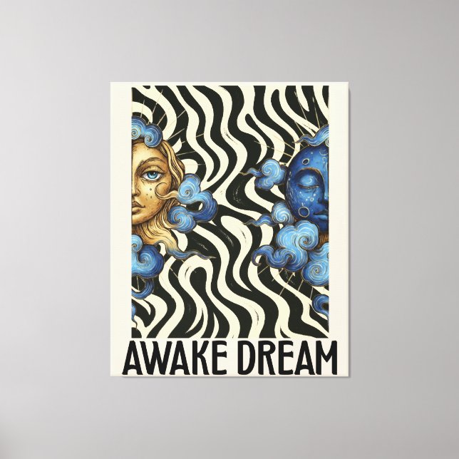 Awake Dream  (Sun&Moon) Stretched Canvas Print (Frente)