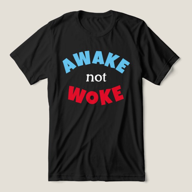 Awake Not Woech Free Speech Red Blue (Design frontal)