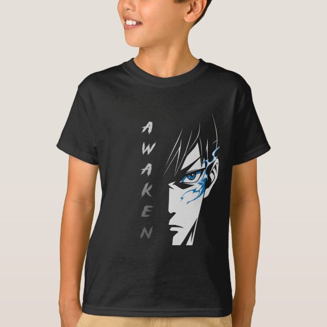 AWAKEN - Camiseta Anime De Meia Face (Frente)