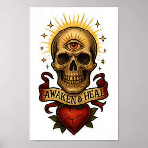 Awaken & Heal - Poster ou download do crânio de te