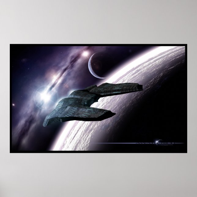 AWAKENED sci-fi space poster (Frente)