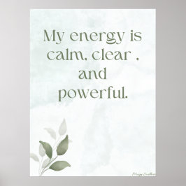Awakening Energy Inspirational Floral Poster