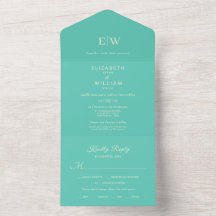 Awe Aquático Simples Elegante com Casamento Monogr