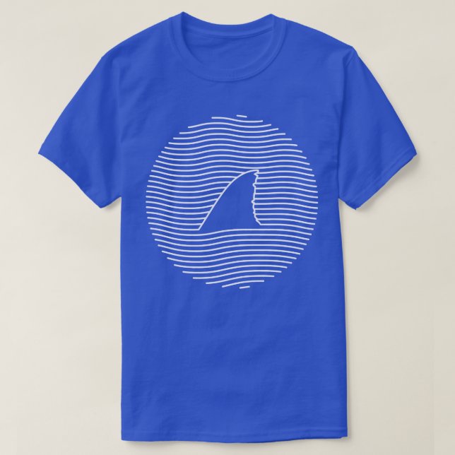Awesome Shark Fin Line Art Shark Lover Pullover  (Frente do Design)