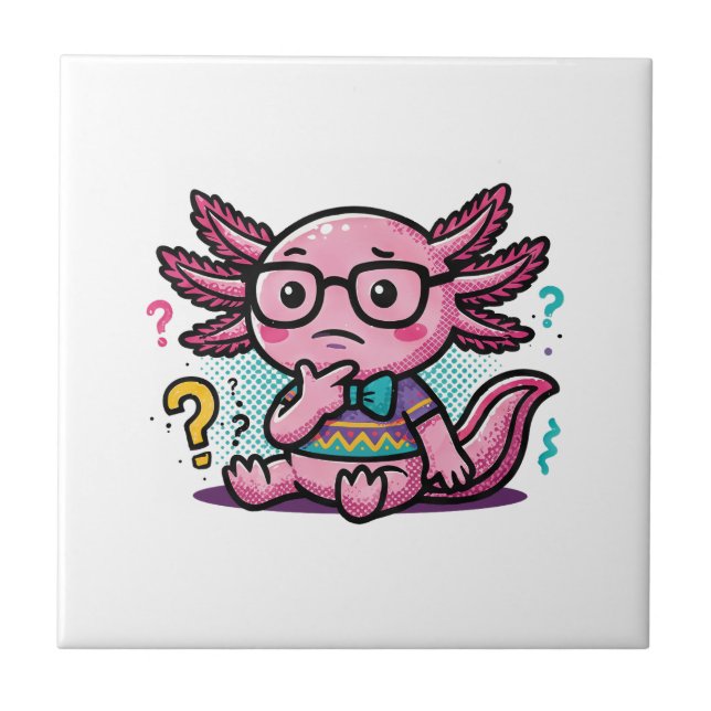 Axolote Nerd Cute Eu Axolote Perguntas Marcas Meme (Frente)