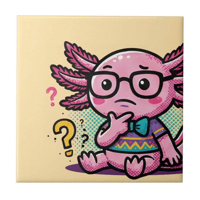 Axolote Nerd Cute Eu Axolote Perguntas Marcas Meme (Frente)