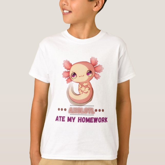Axolotl comeu minha camisa de dever de casa (Frente)
