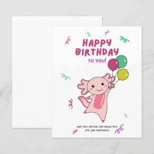 Axolotl Deseja Feliz Aniversário Para Você Axolotl