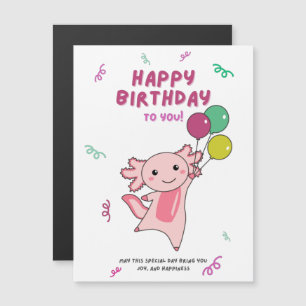 Axolotl Deseja Feliz Aniversário Para Você Axolotl