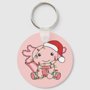 Axolotl Natal Animais de inverno Axolotls Chaveiro