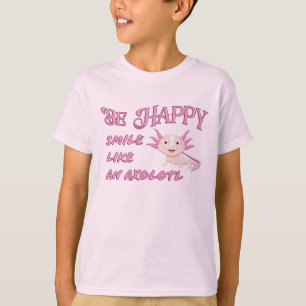 Axolotl - Seja feliz e sorria a camiseta infantil