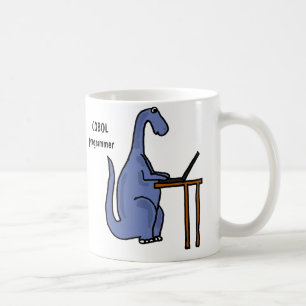 AY- caneca do dinossauro do programador de COBOL