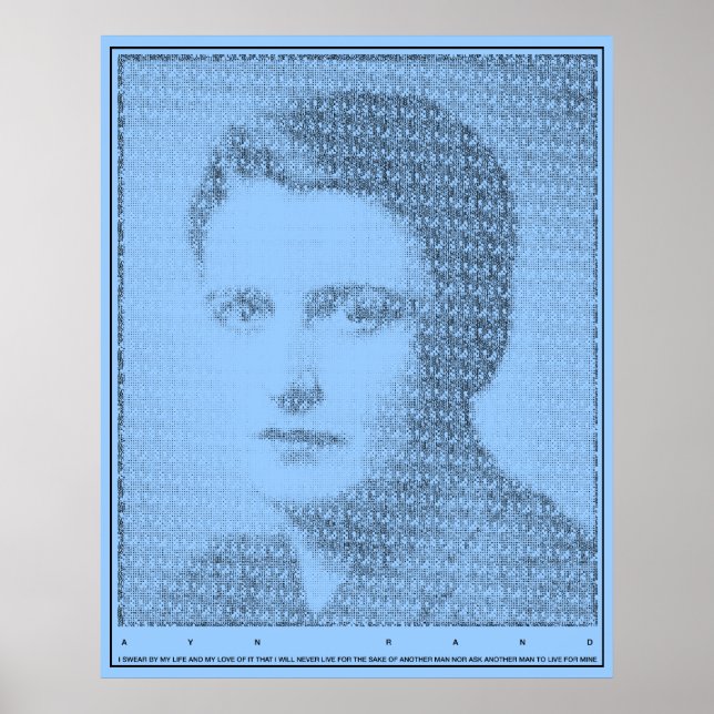 Ayn Rand Oath da Poster do Vale (Frente)
