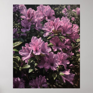 Azalea roxa Flores Impressão