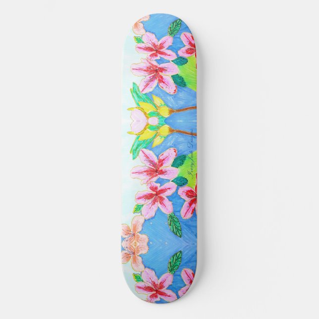 Azalea Tropical Skateboard Ariella & Lily Designs (Frente)