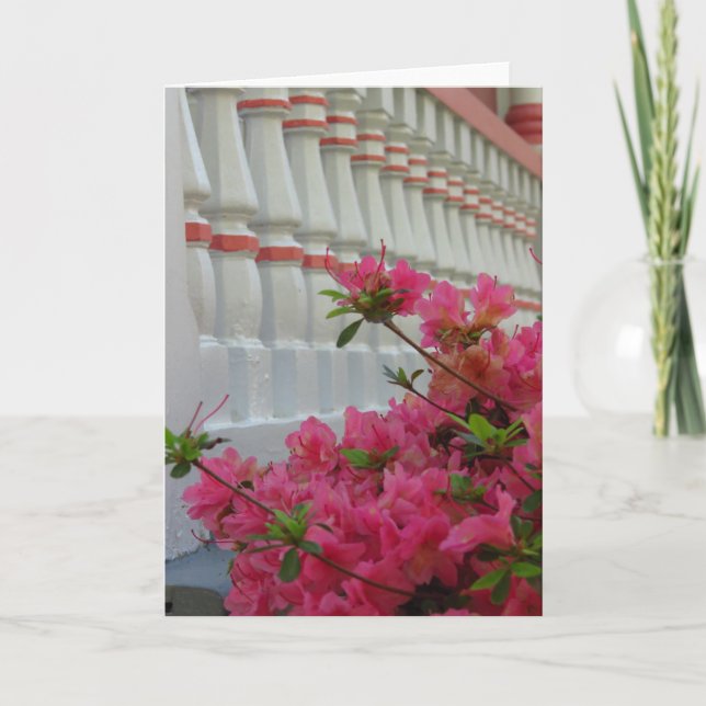 Azaleas cor-de-rosa - Cartão de Vinha de Martha (Frente)