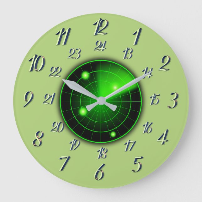 Azeite com Cinza Radar MilitarGrande Relógio (Frente)