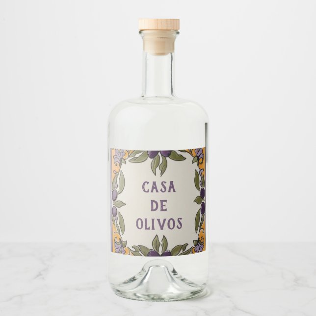 Azeitonas Russas Azeite De Texto Personalizado (Frente)