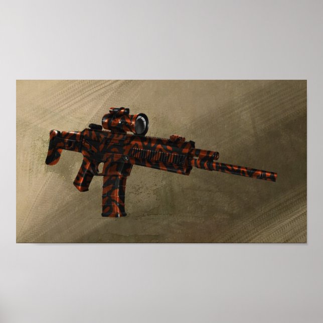 Azmodeus Red Camo ACR Rifle, Poster (Frente)