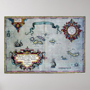 Azores Historic Map Poster