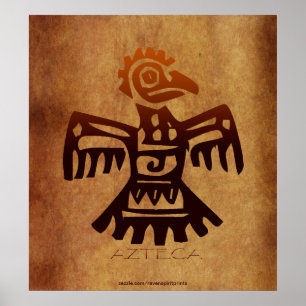 AZTEC ~ Amaranth Mexicano Bird Spirit Art Poster