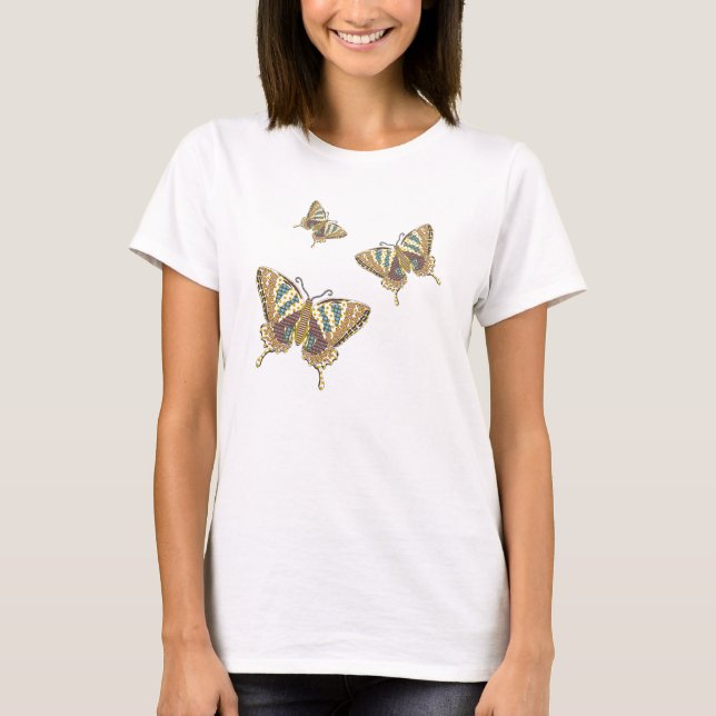Aztec Camisa De Mulher De Swallowtail (Frente)