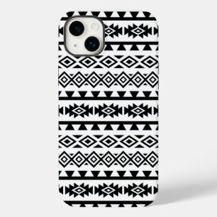 Aztec Estilizou Grande Padrão II Preto em Branco