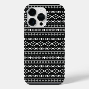 Aztec Formas Padrão Cinza Branca Preta