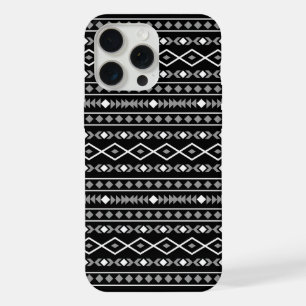 Aztec Formas Padrão Cinza Branca Preta