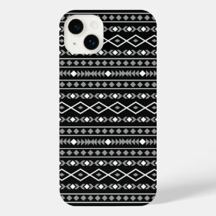 Aztec Formas Padrão Cinza Preto Branco