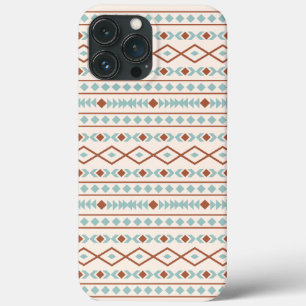 Aztec Formas Padrão Rust Teal Cream