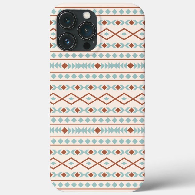 Aztec Formas Padrão Rust Teal Cream (Verso)
