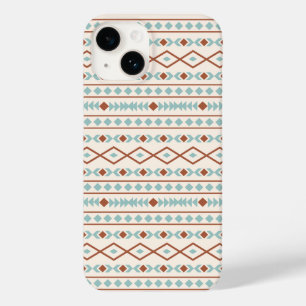 Aztec Formas Padrão Rust Teal Cream