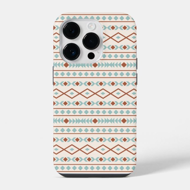 Aztec Formas Padrão Rust Teal Cream (Verso)