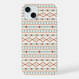 Aztec Formas Padrão Rust Teal Cream