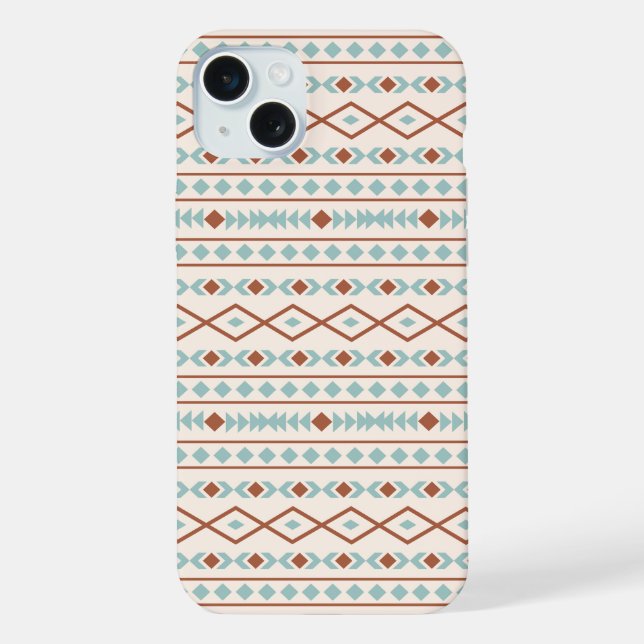 Aztec Formas Padrão Rust Teal Cream (Verso)
