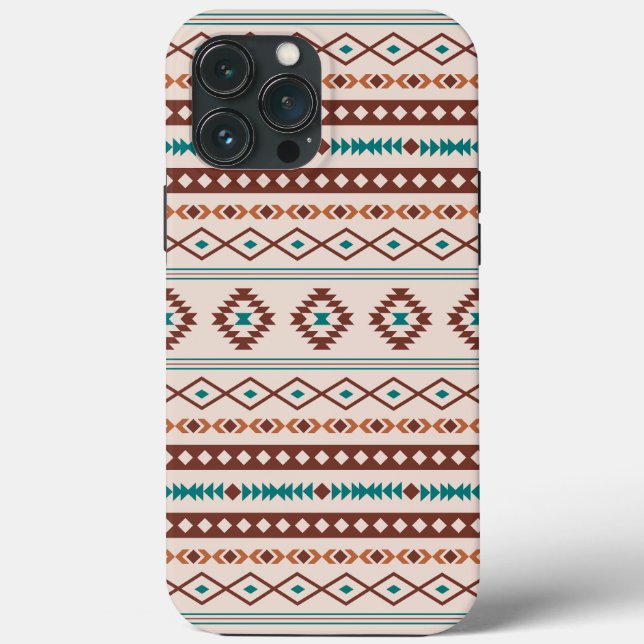 Aztec Rusts Creme Misturado de Motifs Padrão (Verso)