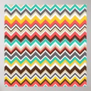 Aztec Tribal Chevron ZigZag Stripes Impressão