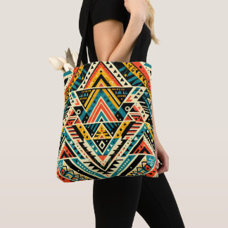 Aztec Vibes - Saco Geométrico Tote Tribal