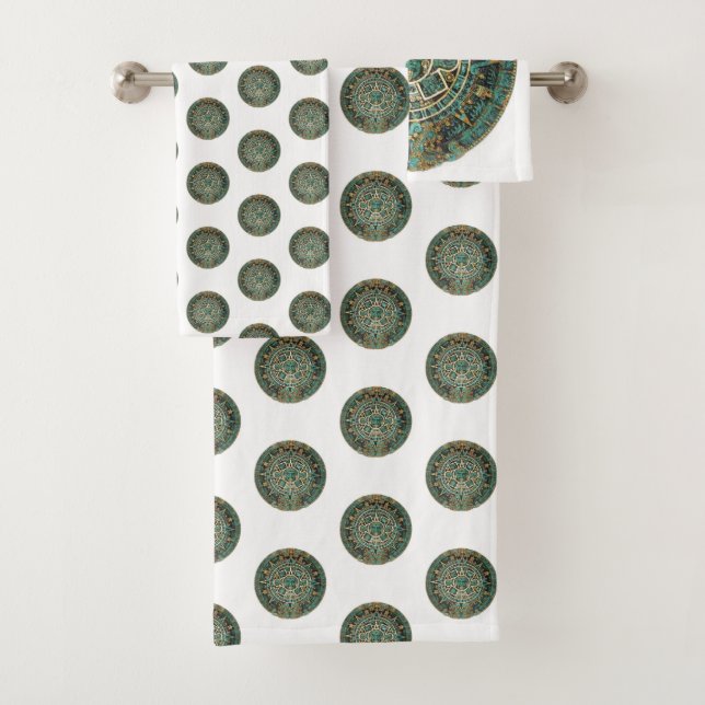 Aztec Wash Hands Bathroom Toalhas (Insitu)