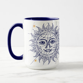 Azuis marinhos de Sun & caneca celestiais da
