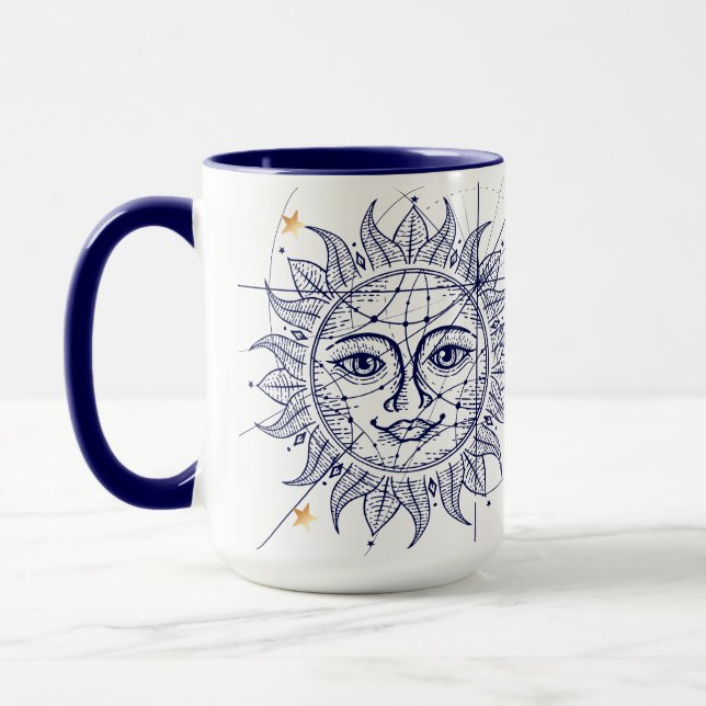 Azuis marinhos de Sun & caneca celestiais da (Esquerda)
