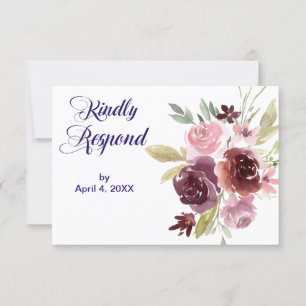 Azuis marinhos vermelhos RSVP Wedding floral de