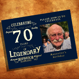 Azul 70 Birthday Vintage Dourado