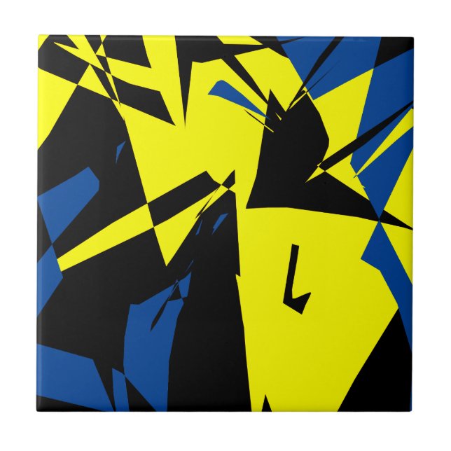 Azul Abstrato preto preto (Frente)