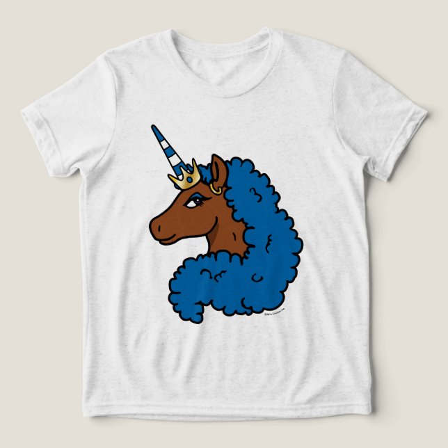 Azul Afro Unicorn (Design frontal)